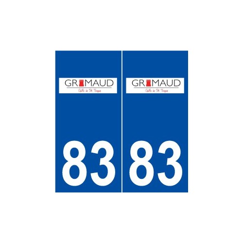 83 Grimaud logo autocollant plaque stickers ville