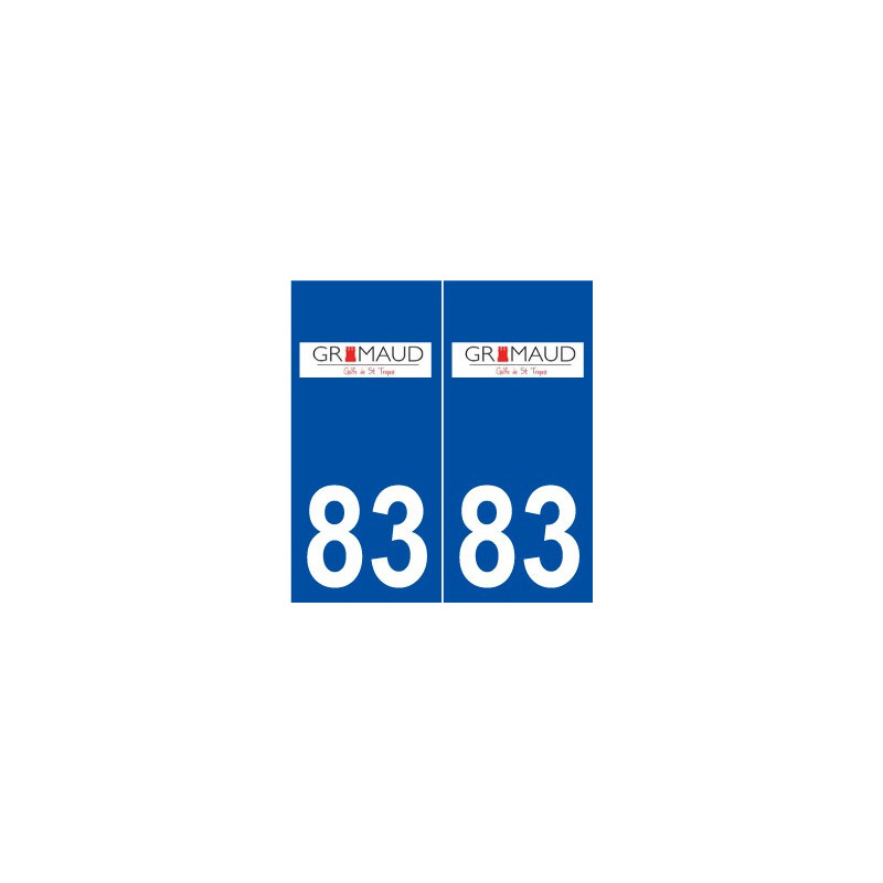 83 Grimaud logo autocollant plaque stickers ville
