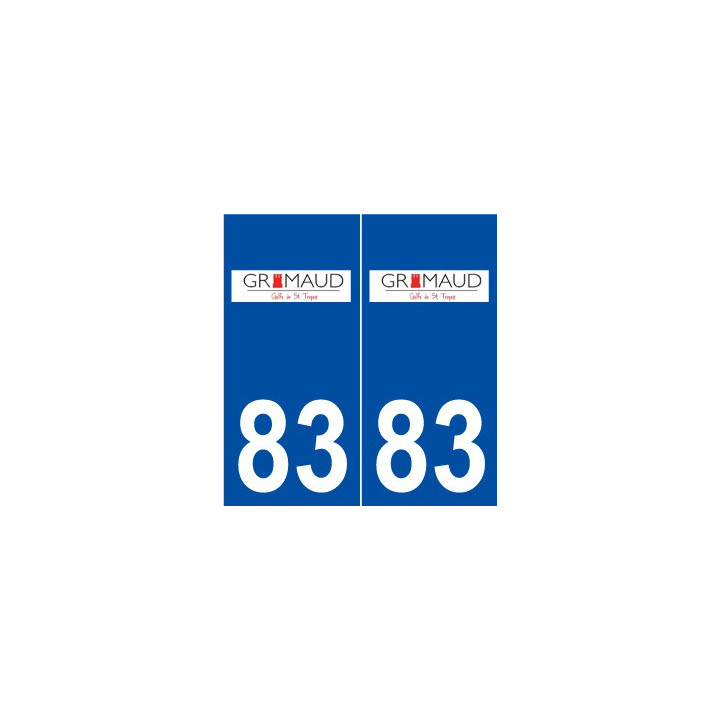 83 Grimaud logo autocollant plaque stickers ville
