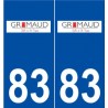 83 Grimaud logo autocollant plaque stickers ville