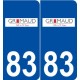83 Grimaud logo autocollant plaque stickers ville