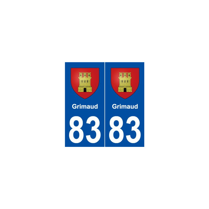 83 Grimaud blason autocollant plaque stickers ville