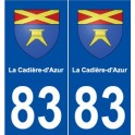 83 La Cadière-d'Azur blason autocollant plaque stickers ville
