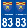 83 La Cadière-d'Azur blason autocollant plaque stickers ville