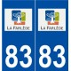 83 La Farlède logo autocollant plaque stickers ville
