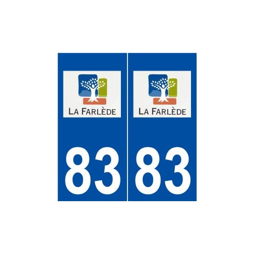 83 La Farlède logo autocollant plaque stickers ville