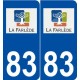 83 La Farlède logo autocollant plaque stickers ville