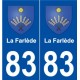 83 La Farlède blason autocollant plaque stickers ville