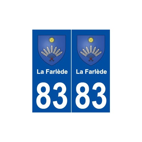 83 La Farlède blason autocollant plaque stickers ville