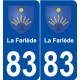 83 La Farlède blason autocollant plaque stickers ville