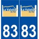 83 La Valette-du-Var logo autocollant plaque stickers ville