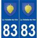 83 La Valette-du-Var coat of arms sticker plate stickers city