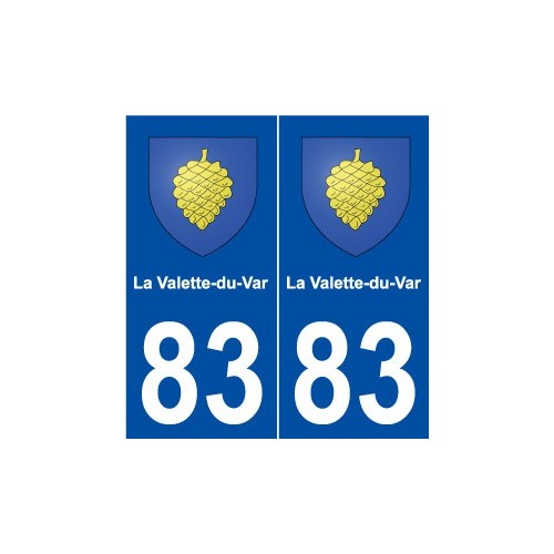 83 La Valette-du-Var blason autocollant plaque stickers ville