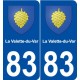 83 La Valette-du-Var blason autocollant plaque stickers ville