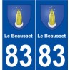 83 Le Beausset blason autocollant plaque stickers ville