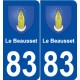83 Le Beausset blason autocollant plaque stickers ville
