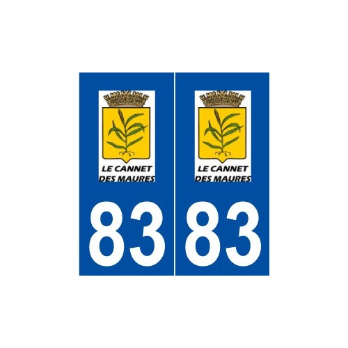 83 Le Cannet-des-Maures logo autocollant plaque stickers ville