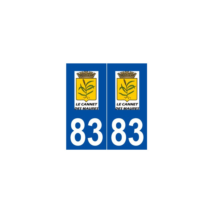 83 Le Cannet-des-Maures logo autocollant plaque stickers ville