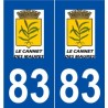 83 Le Cannet-des-Maures logo autocollant plaque stickers ville