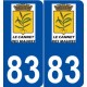 83 Le Cannet-des-Maures logo autocollant plaque stickers ville