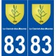 83 Le Cannet-des-Maures  blason autocollant plaque stickers ville