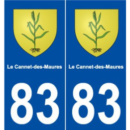 83 Le Cannet-des-Maures  blason autocollant plaque stickers ville