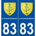 83 Le Cannet-des-Maures  blason autocollant plaque stickers ville