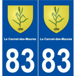 83 Le Cannet-des-Maures  blason autocollant plaque stickers ville