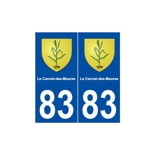 83 Le Cannet-des-Maures  blason autocollant plaque stickers ville