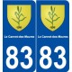 83 Le Cannet-des-Maures  blason autocollant plaque stickers ville