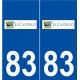 83 Le Castellet logo autocollant plaque stickers ville