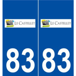 83 Le Castellet logo autocollant plaque stickers ville