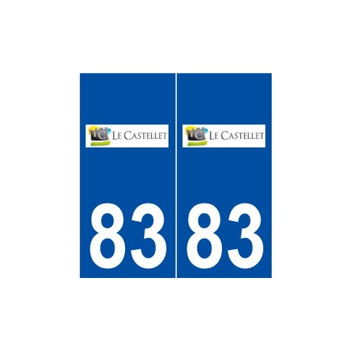 83 Le Castellet logo autocollant plaque stickers ville