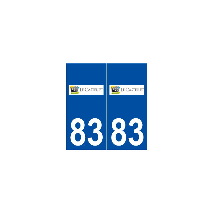 83 Le Castellet logo autocollant plaque stickers ville