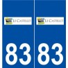 83 Le Castellet logo autocollant plaque stickers ville