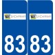 83 Le Castellet logo autocollant plaque stickers ville