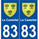 83 Le Castellet blason autocollant plaque stickers ville