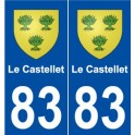 83 Le Castellet blason autocollant plaque stickers ville