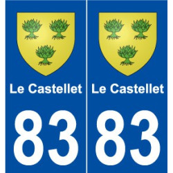 83 Le Castellet blason autocollant plaque stickers ville