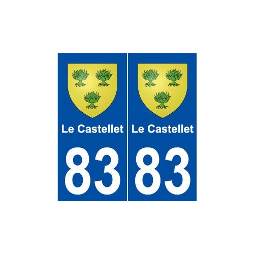 83 Le Castellet blason autocollant plaque stickers ville