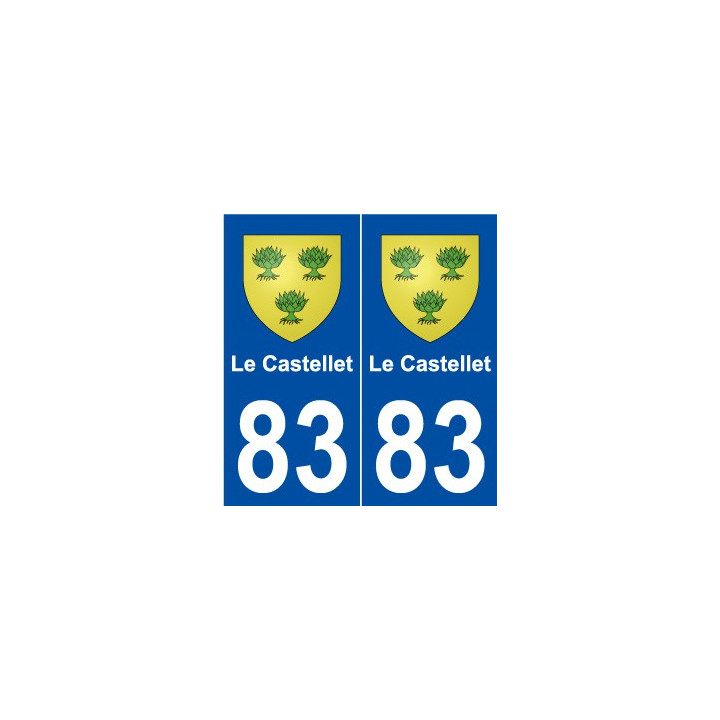 83 Le Castellet blason autocollant plaque stickers ville