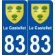 83 Le Castellet blason autocollant plaque stickers ville