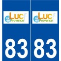 83 Le Luc logo autocollant plaque stickers ville