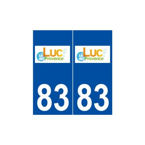83 Le Luc logo autocollant plaque stickers ville