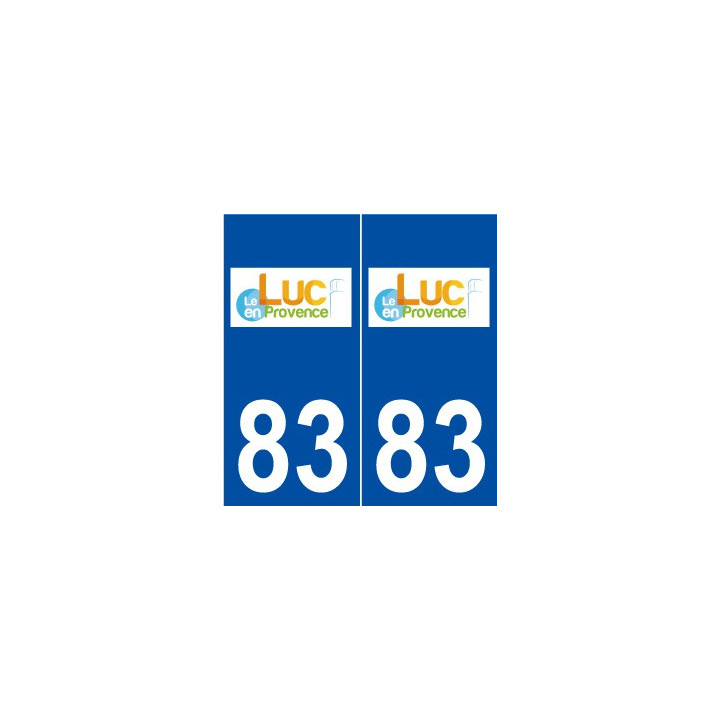 83 Le Luc logo autocollant plaque stickers ville