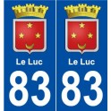 83 Le Luc blason autocollant plaque stickers ville