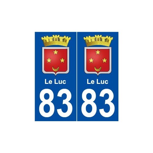 83 Le Luc blason autocollant plaque stickers ville