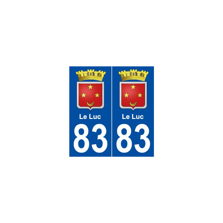 83 Le Luc blason autocollant plaque stickers ville