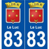 83 Le Luc blason autocollant plaque stickers ville
