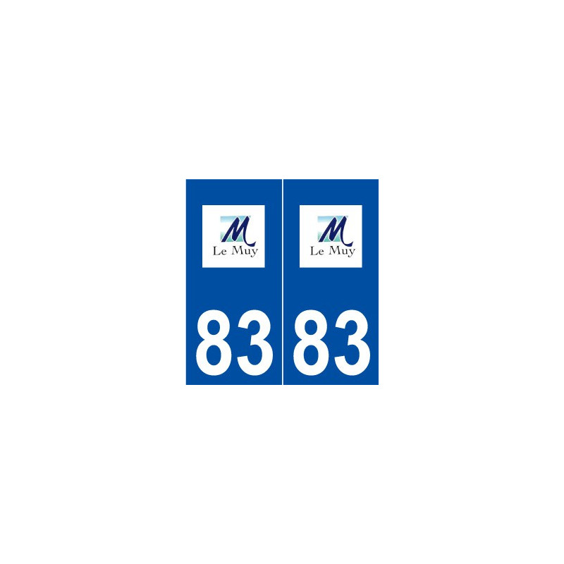 83 Le Muy logo autocollant plaque stickers ville